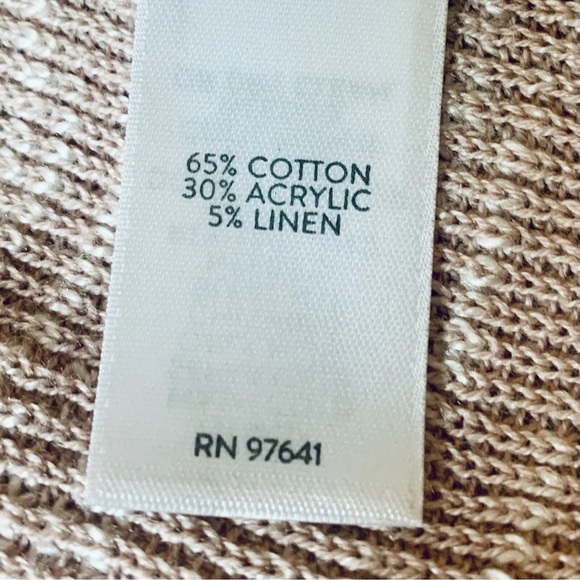 J Jill Women's Size S Linen Blend Longline Beachy Coastal Open Cardiagan Pink - Picture 9 of 11